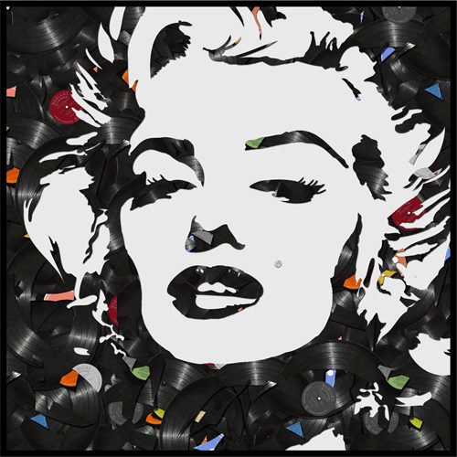 Marilyn Monroe vinyl mosaic